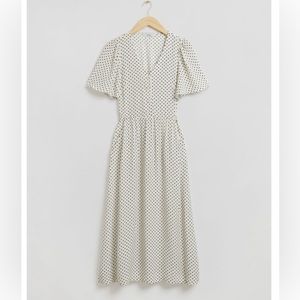 &other stories flutter sleeve midi dress